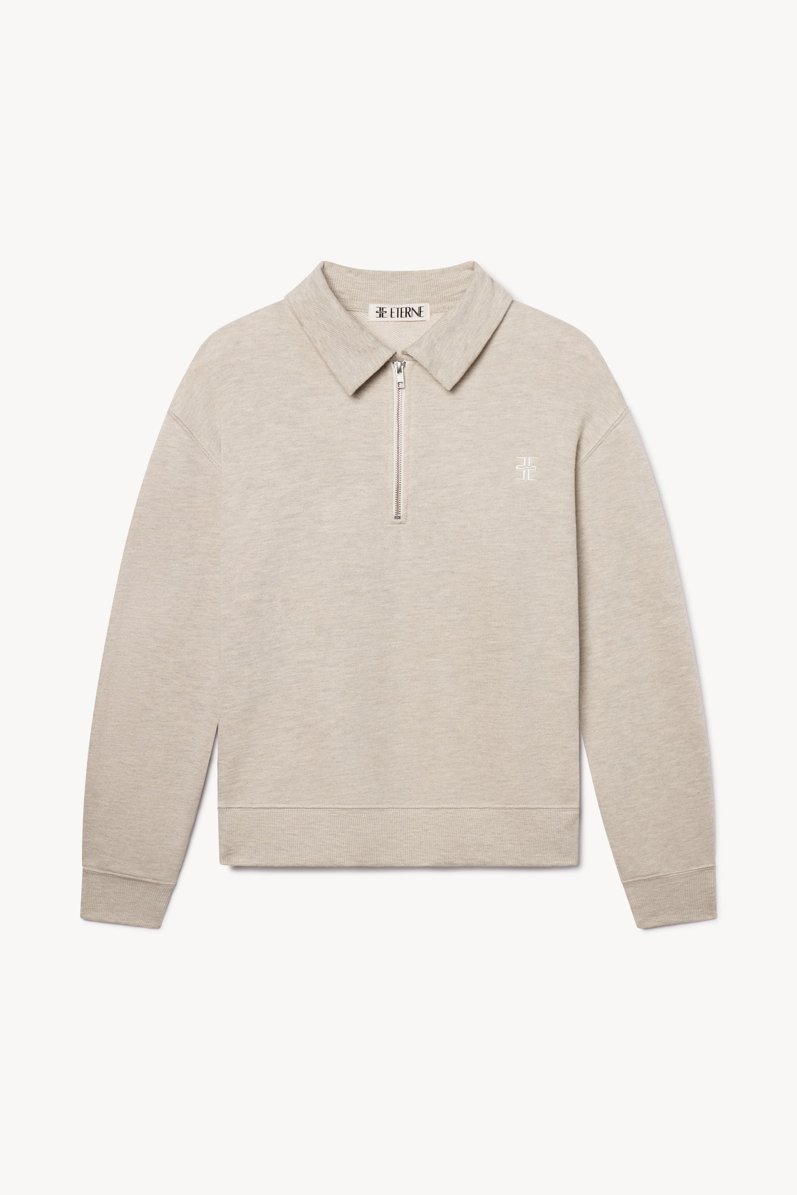 ZIP-UP POLO SWEATSHIRT