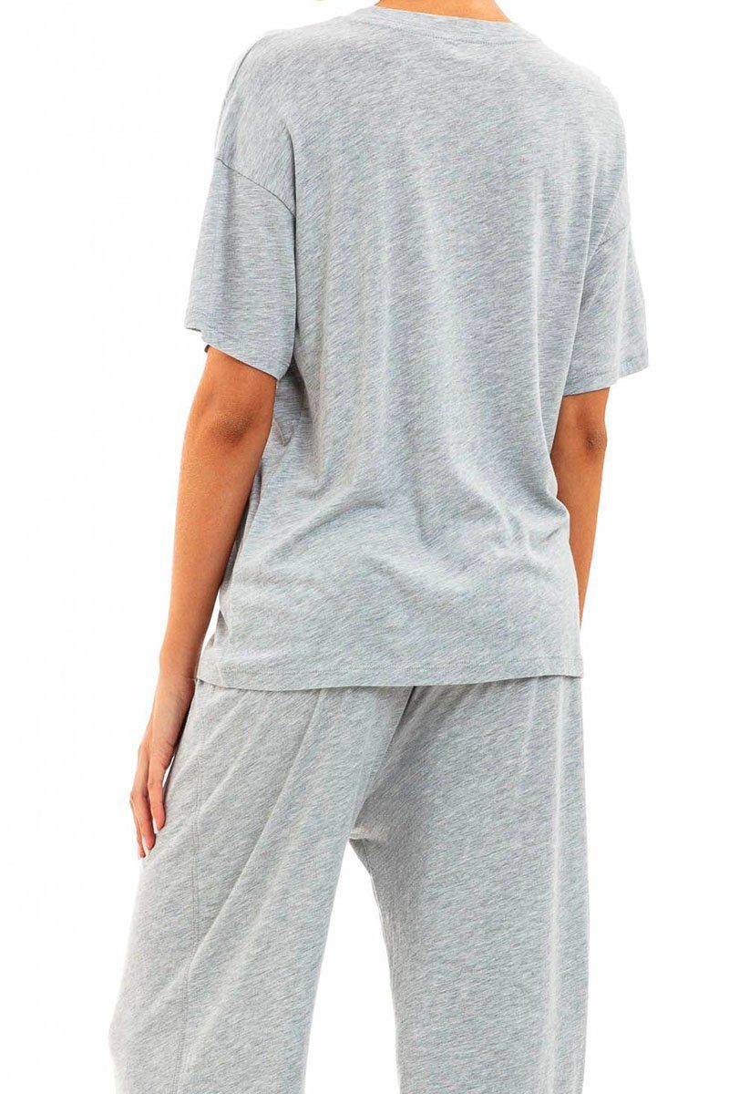 BOYFRIEND POCKET T-SHIRT HEATHER GREY Tops Eterne 