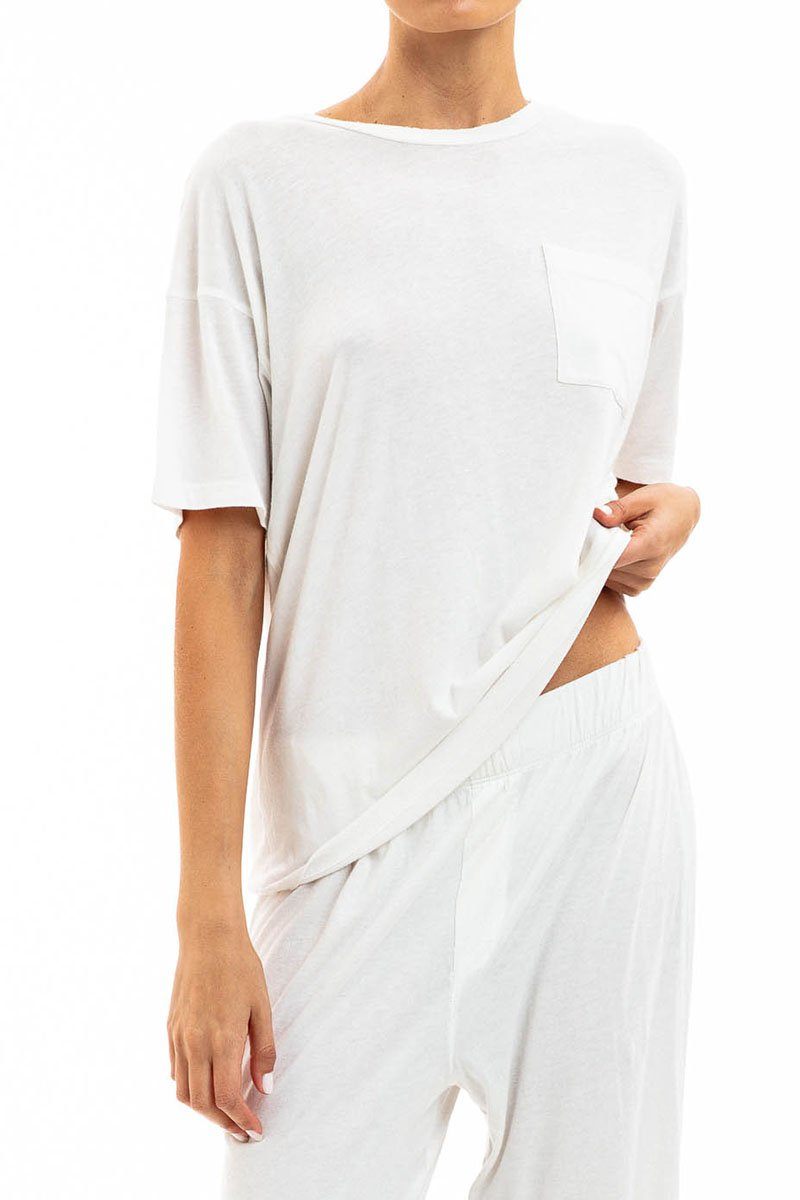 BOYFRIEND POCKET T-SHIRT IVORY Tops Eterne 