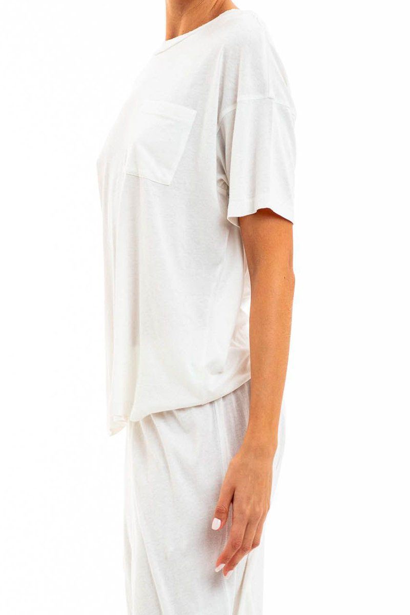 BOYFRIEND POCKET T-SHIRT IVORY Tops Eterne 