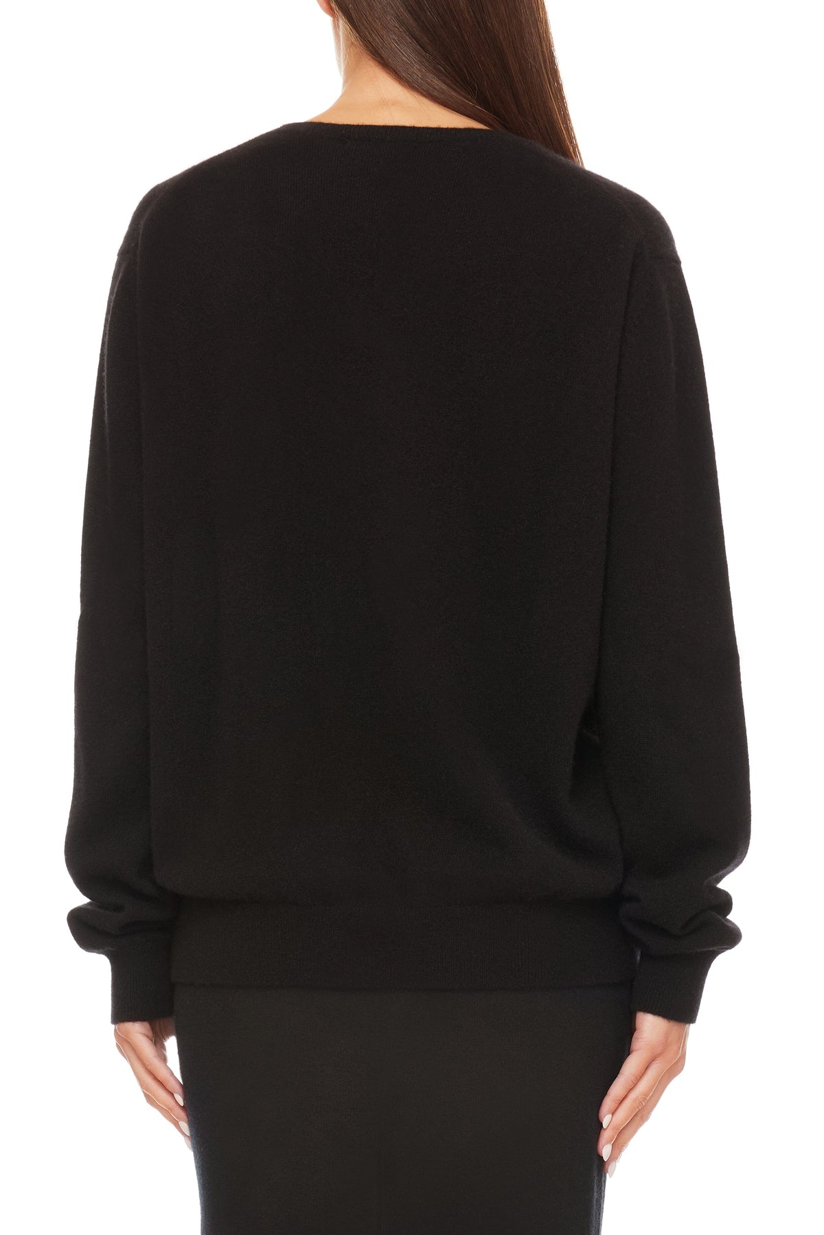 Clive V-Neck Sweater Black SWEATERS ÉTERNE 