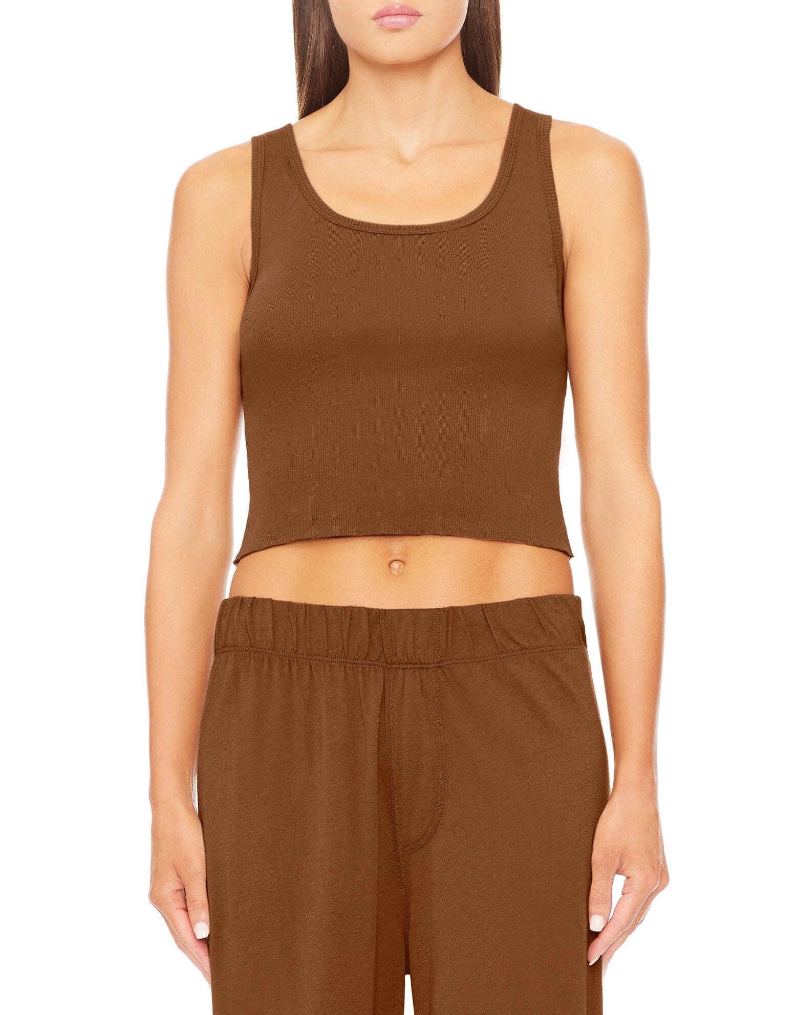 Cropped Scoop Neck Tank Earth TANKS ÉTERNE 