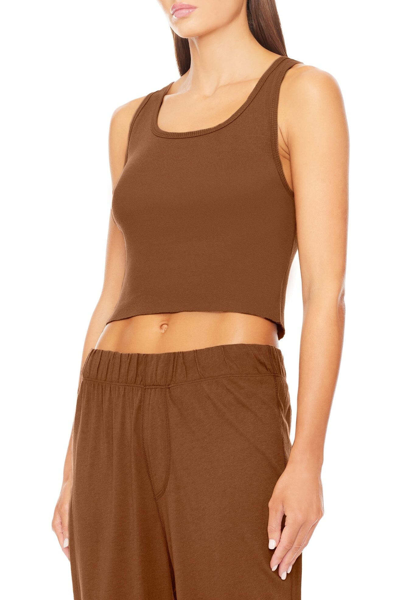 Cropped Scoop Neck Tank Earth TANKS ÉTERNE 