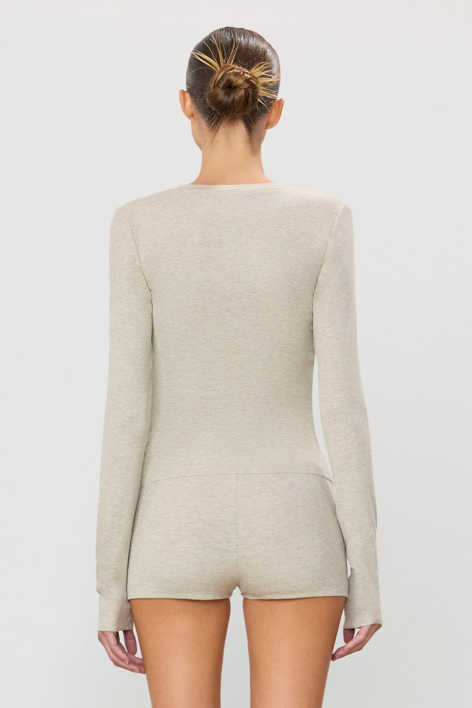 LONG SLEEVE HENLEY TOP