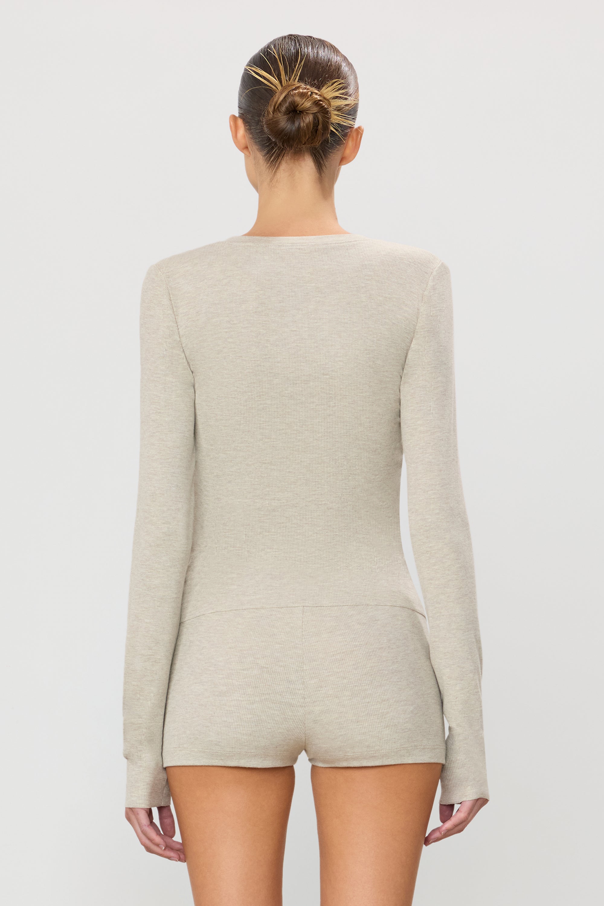 LONG SLEEVE HENLEY TOP