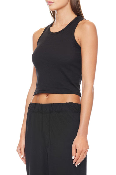 Fitted Tank Black TOPS ÉTERNE 