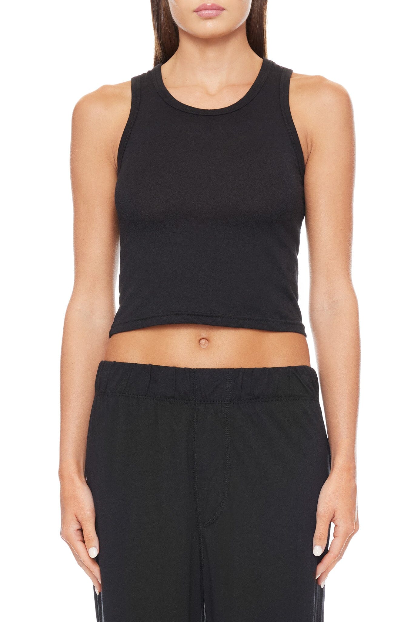 Fitted Tank Black TOPS ÉTERNE 