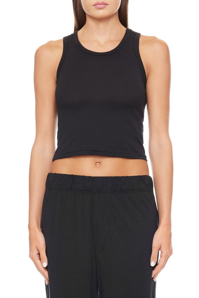 Fitted Tank Black TOPS ÉTERNE 