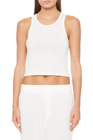 Fitted Tank Ivory TOPS ÉTERNE 