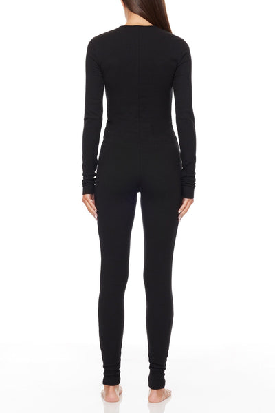 Henley Onesie Black CATSUIT ÉTERNE 