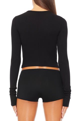 NWT Eterne on sale M black cropped rib turtleneck