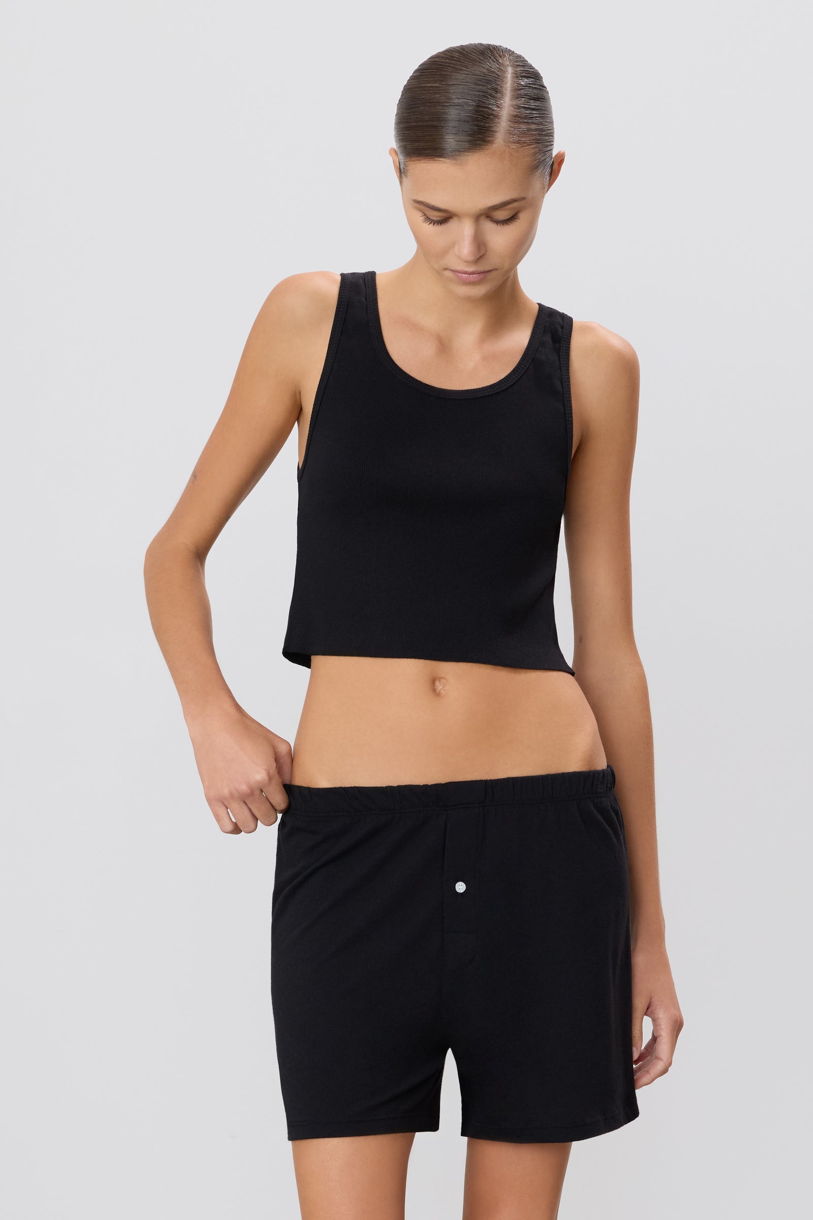 CROPPED SCOOP NECK TANK - ÉTERNE