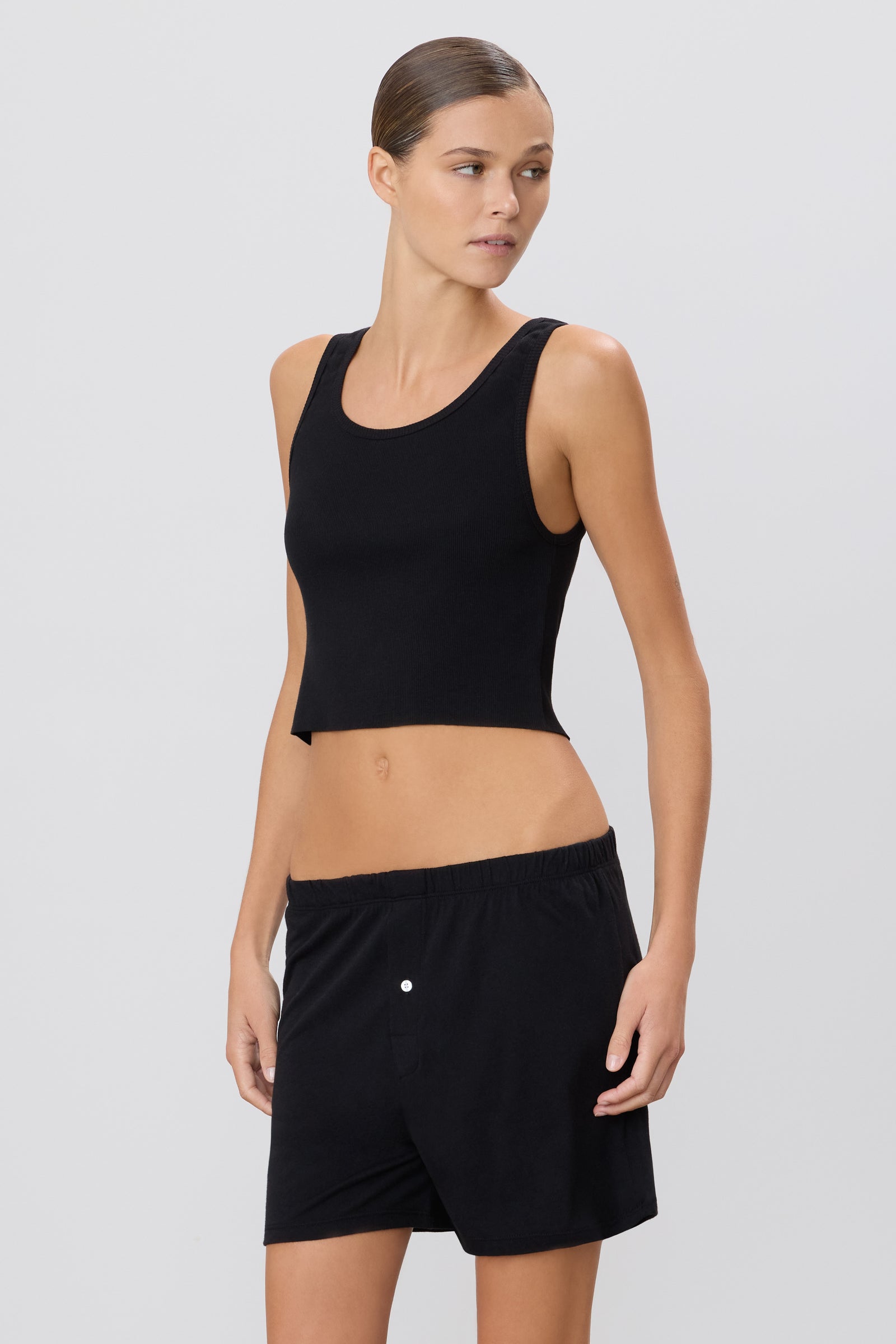 CROPPED SCOOP NECK TANK - ÉTERNE