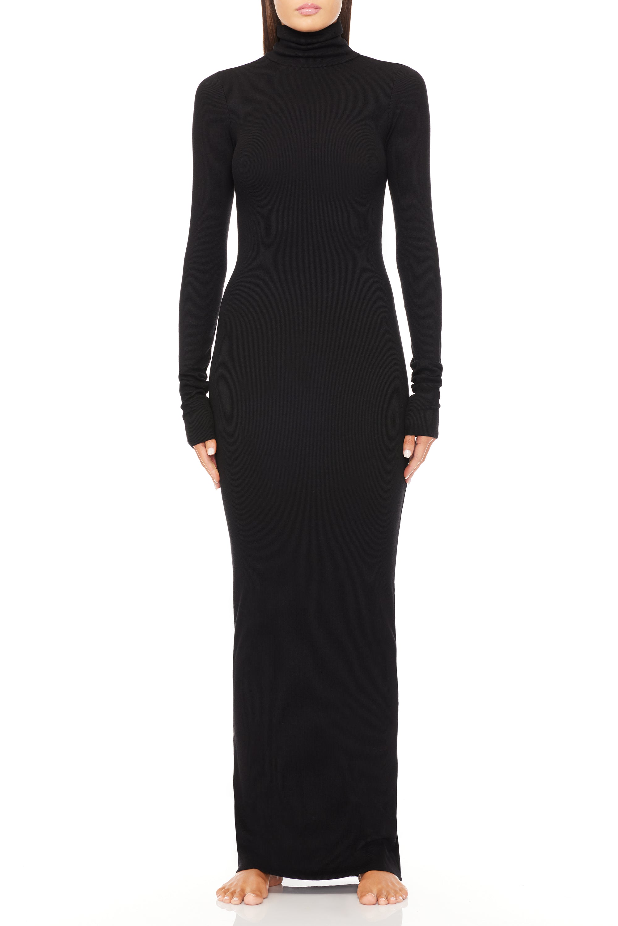 LONG SLEEVE TURTLENECK MAXI DRESS – ÉTERNE