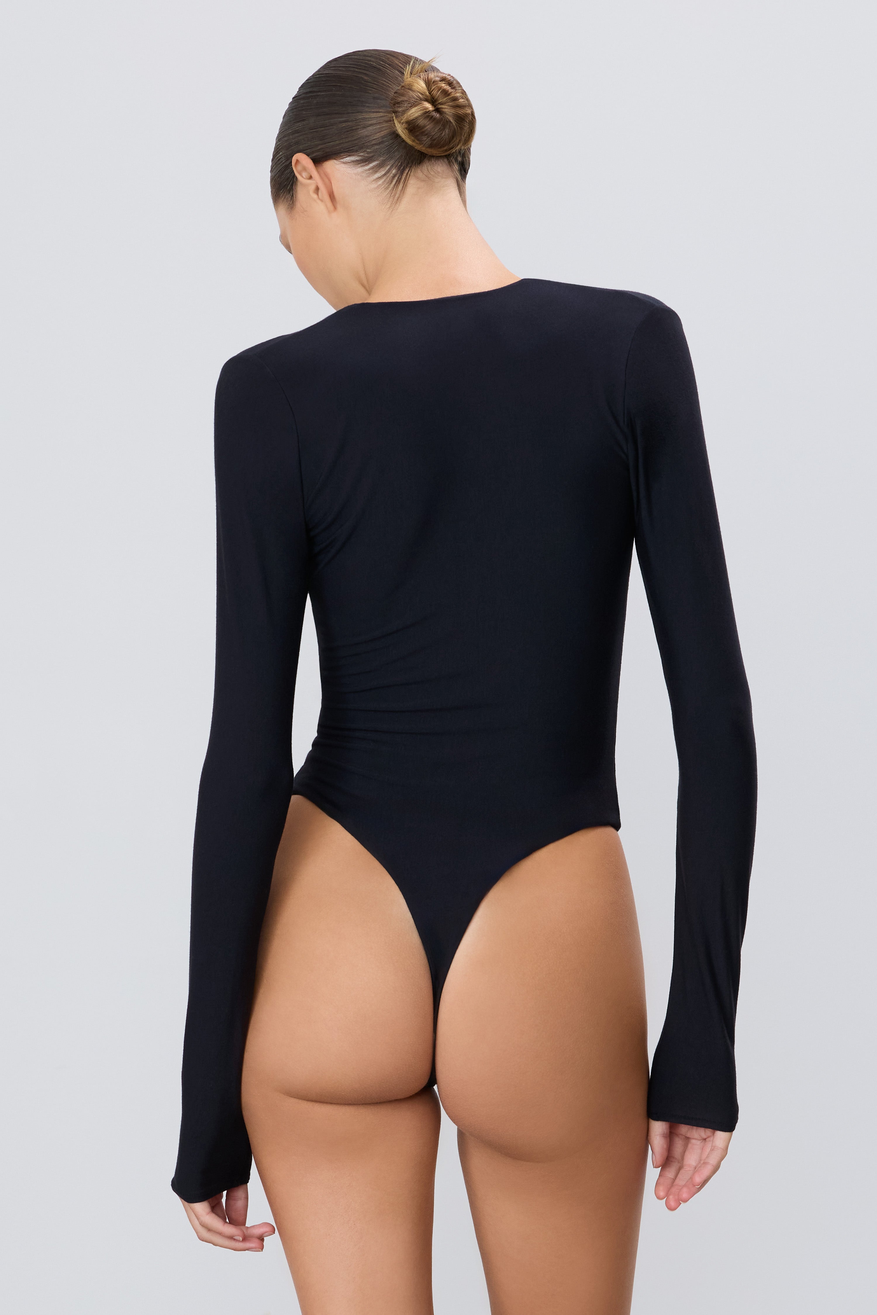 Long Sleeve Deep V Bodysuit