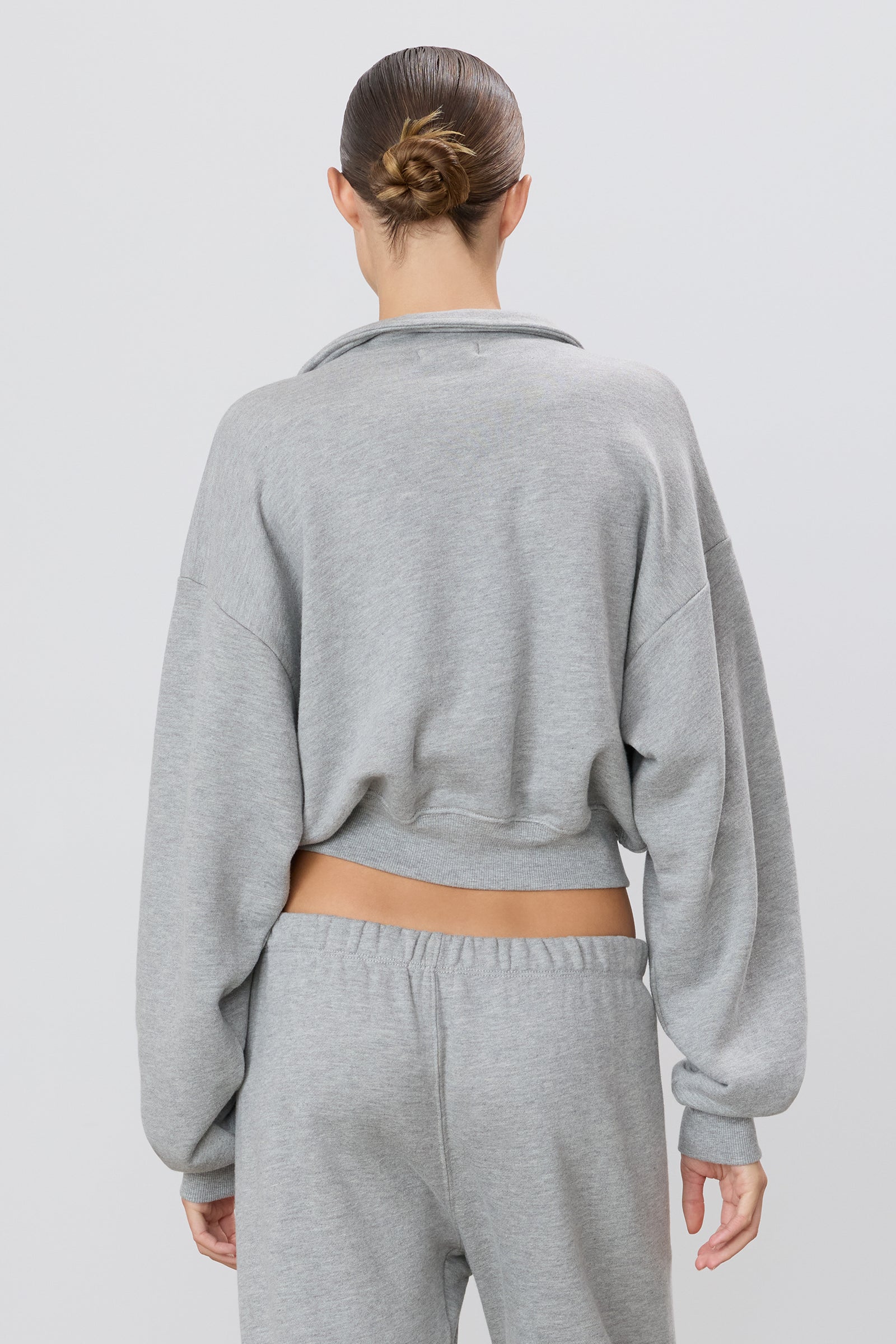 CROPPED HALF-ZIP SWEATSHIRT - ÉTERNE