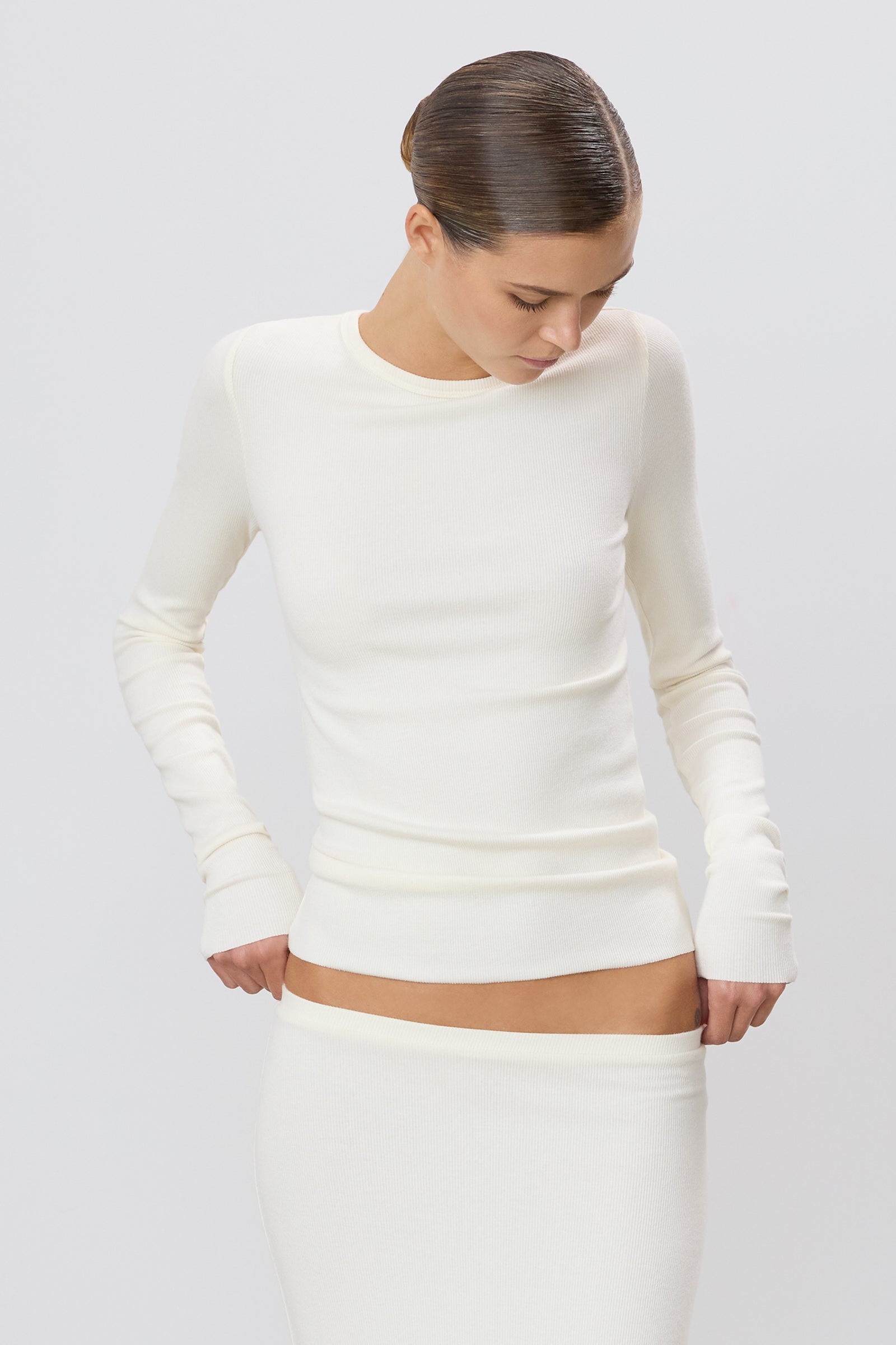 LONG SLEEVE FITTED TOP - ÉTERNE