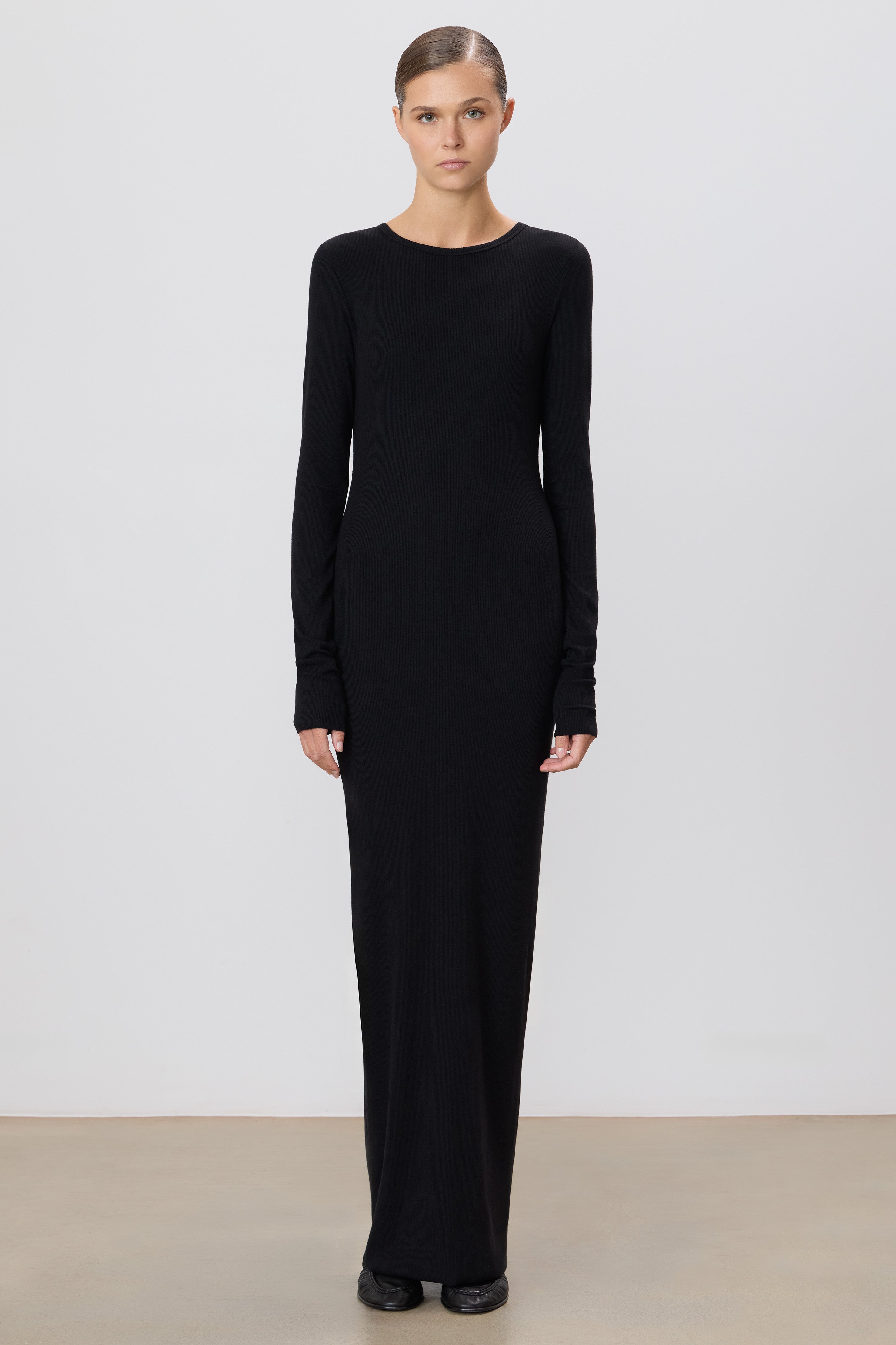 Long Sleeve Crewneck Maxi Dress