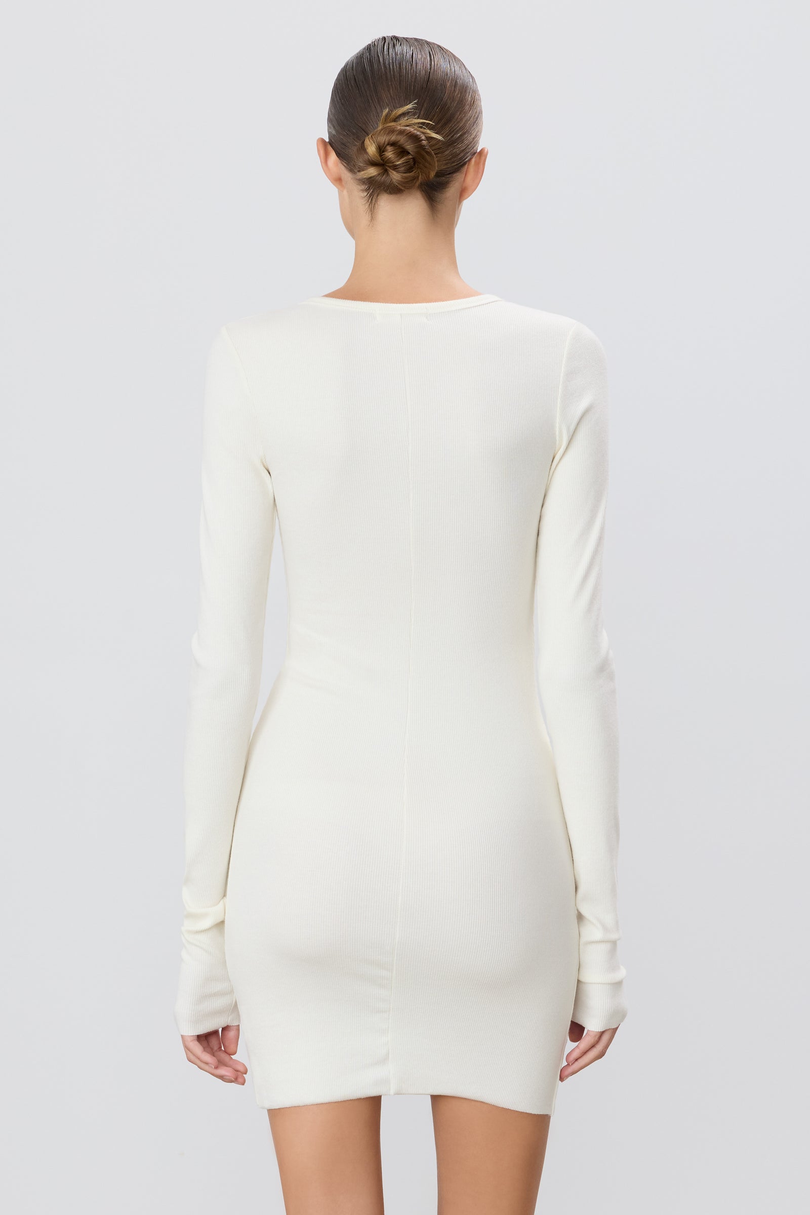 LONG SLEEVE CREWNECK MINI DRESS - ÉTERNE