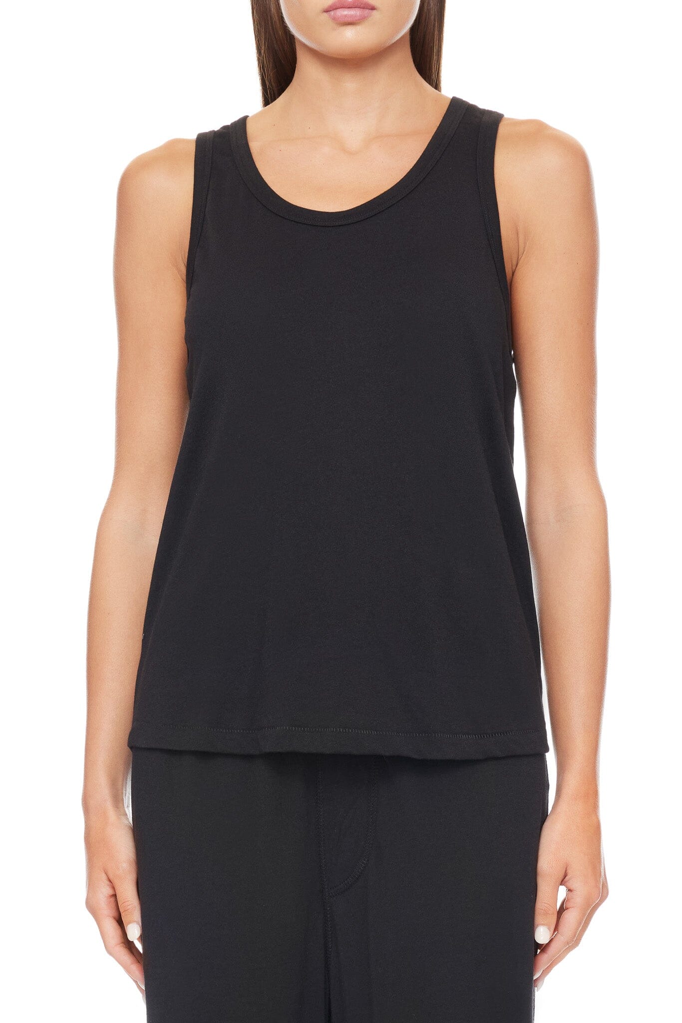 Loose Tank Black TOPS ÉTERNE 