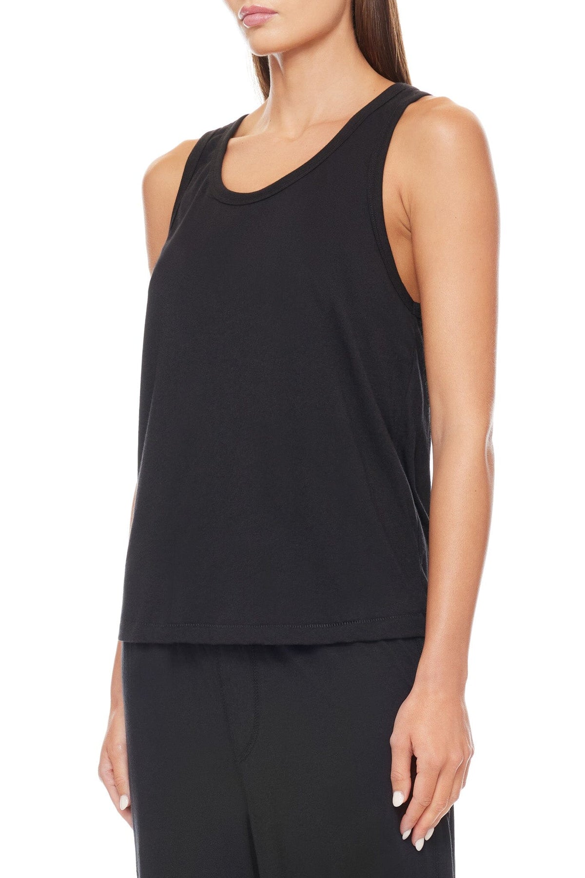 Loose Tank Black TOPS ÉTERNE 