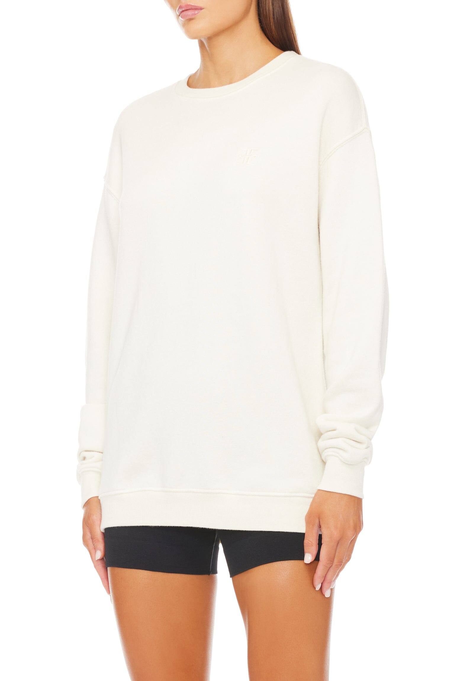 Oversized Crewneck Sweatshirt Cream