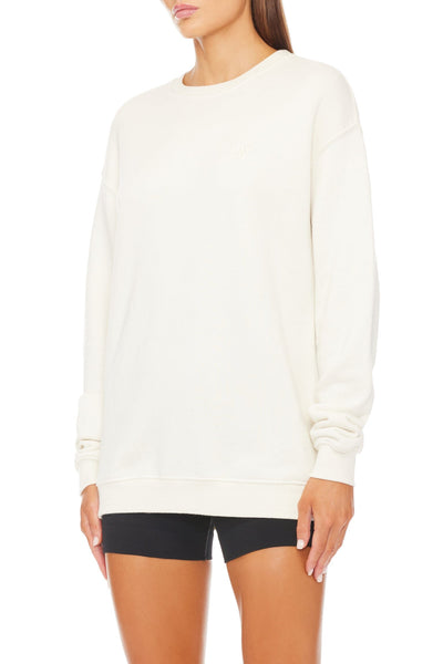 Oversized Crewneck Sweatshirt Cream SWEATS ÉTERNE 