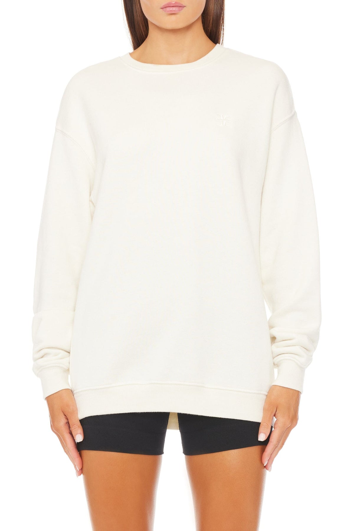 Oversized Crewneck Sweatshirt Cream SWEATS ÉTERNE 