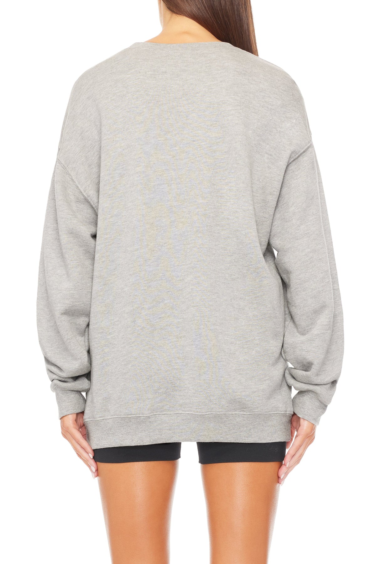 Oversized Crewneck Sweatshirt Heather Grey SWEATS ÉTERNE 