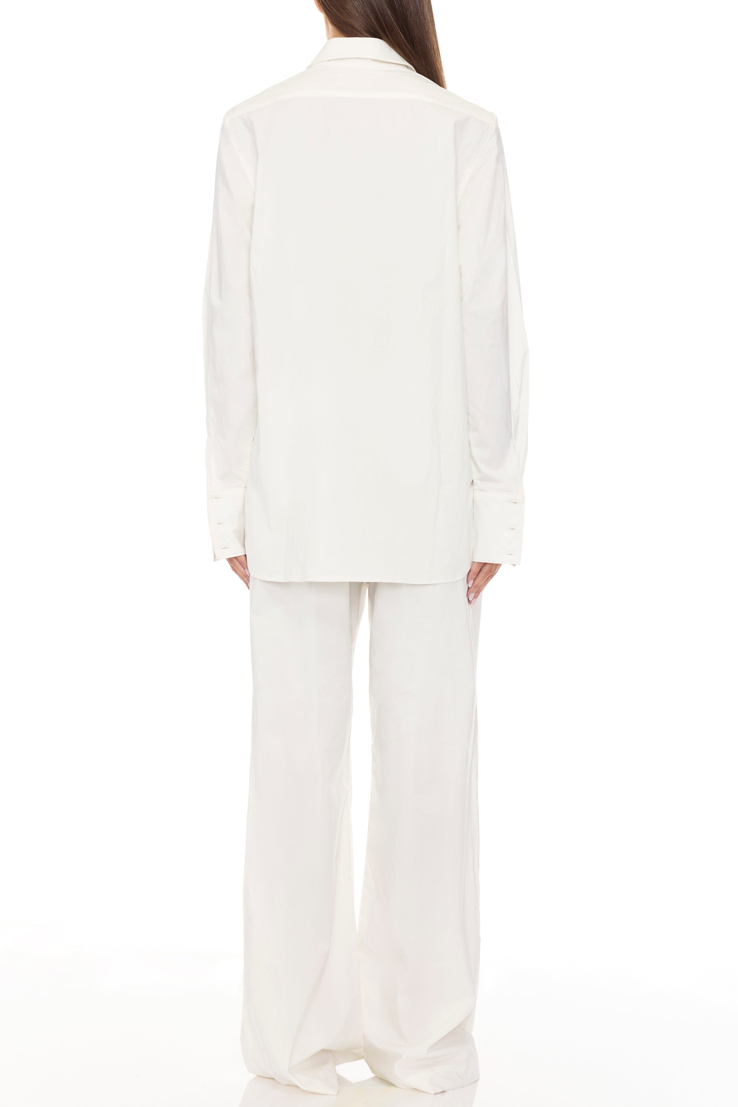 Poplin Lounge Pant White BOTTOMS ÉTERNE 