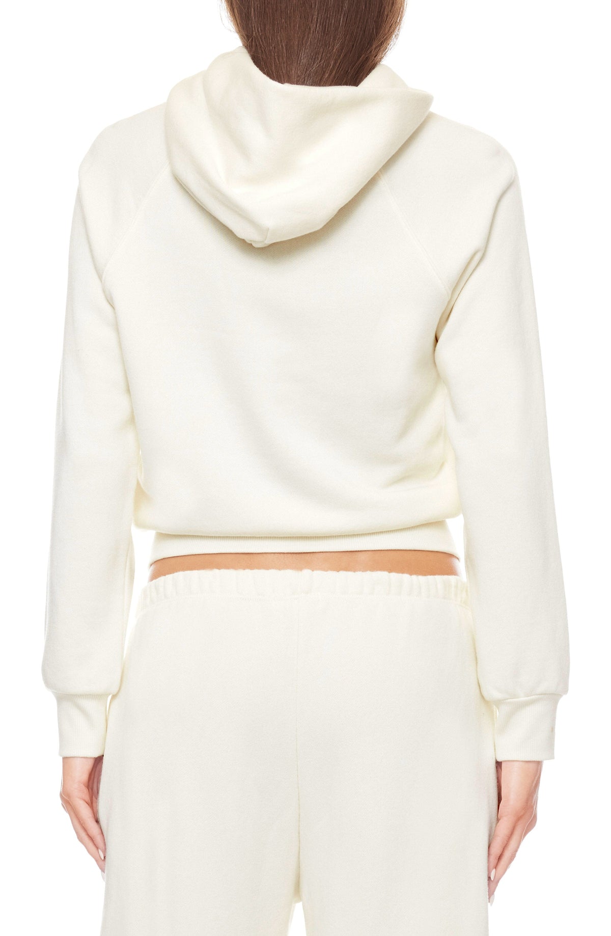 Shrunken Hoodie Sweatshirt Cream TERRY ÉTERNE 