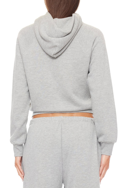 Shrunken Hoodie Sweatshirt Heather Grey TERRY ÉTERNE 