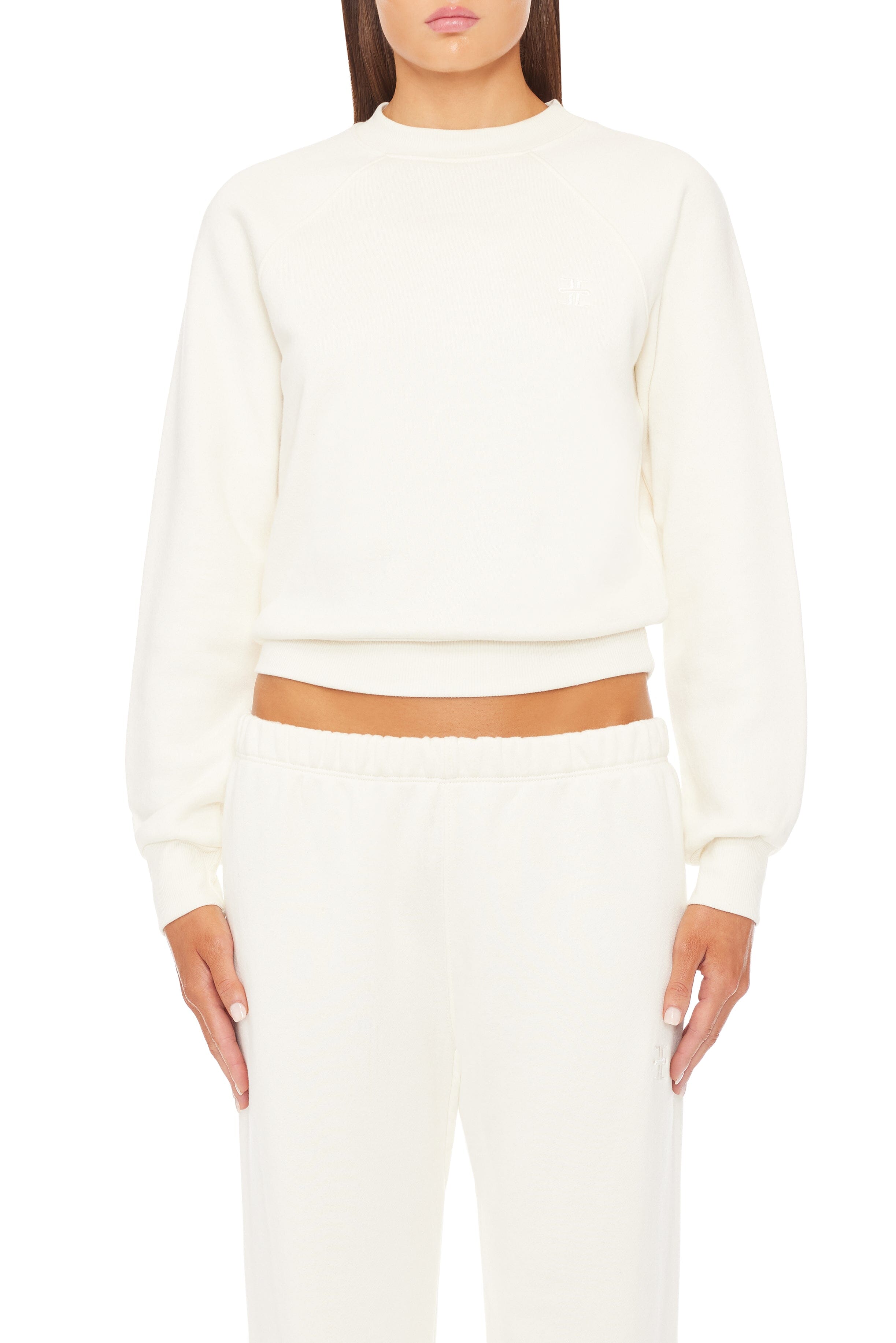 Shrunken Raglan Sweatshirt Cream SWEATS ÉTERNE 