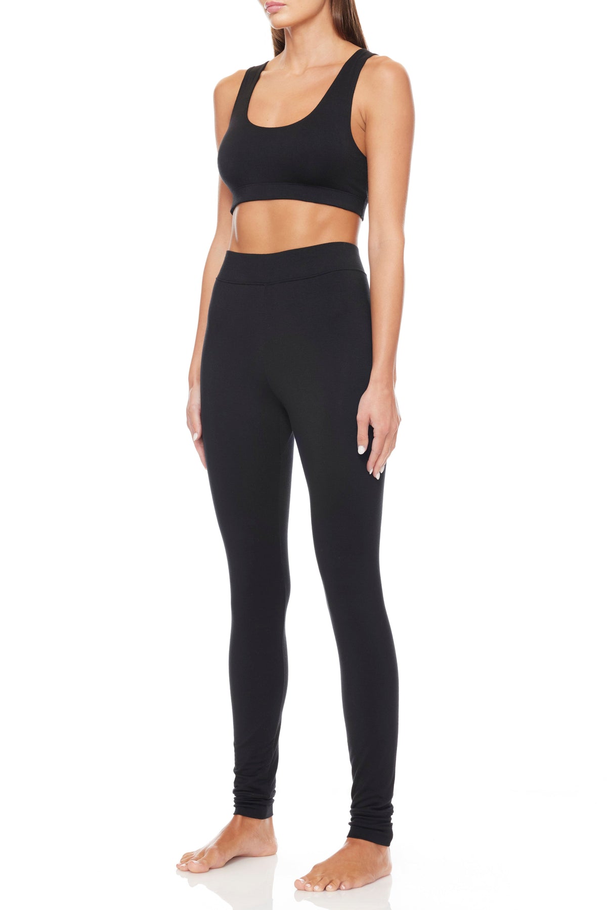 Soft Jersey High Rise Legging Black BOTTOMS ÉTERNE 