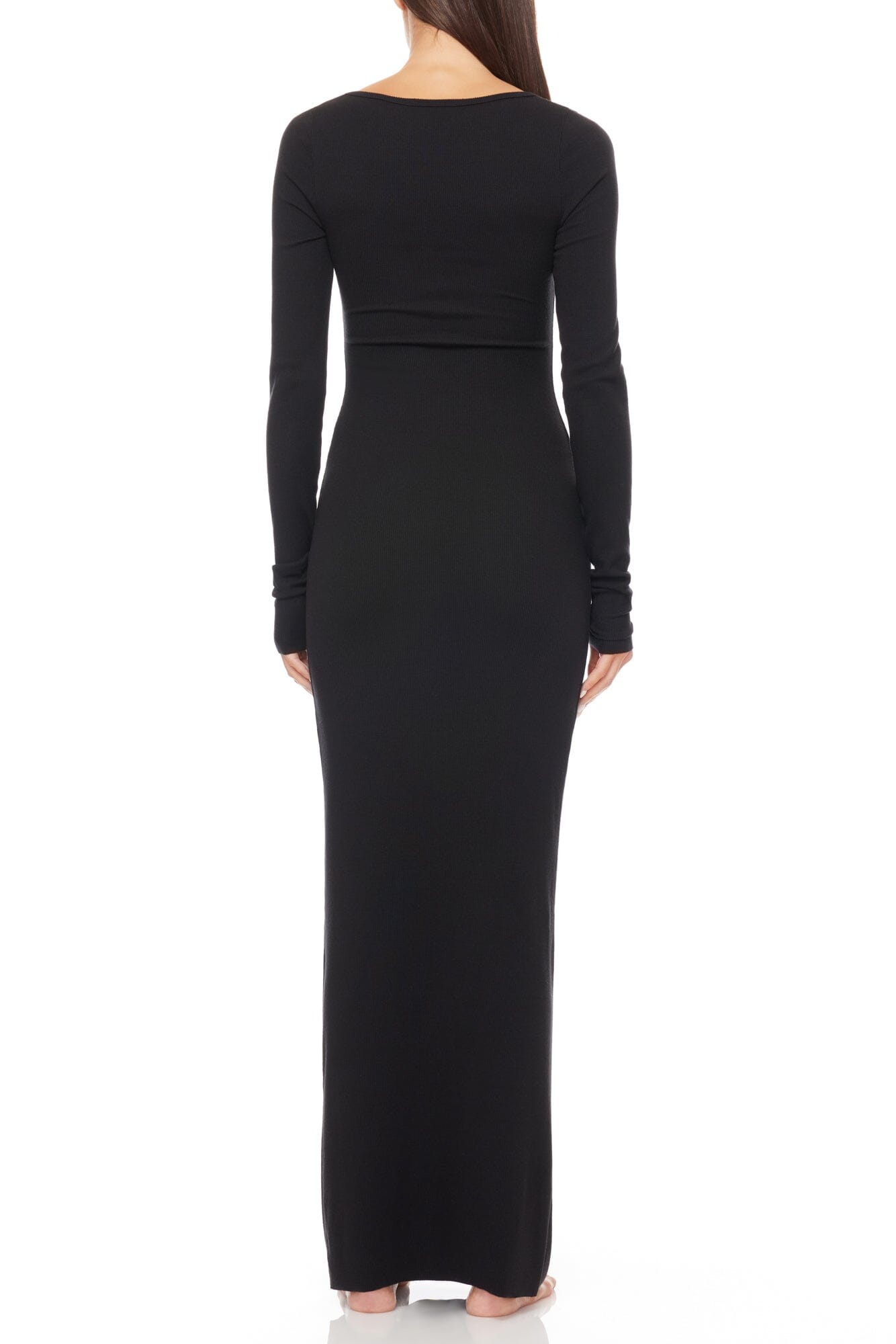 Square Neck Maxi Dress Black | ÉTERNE