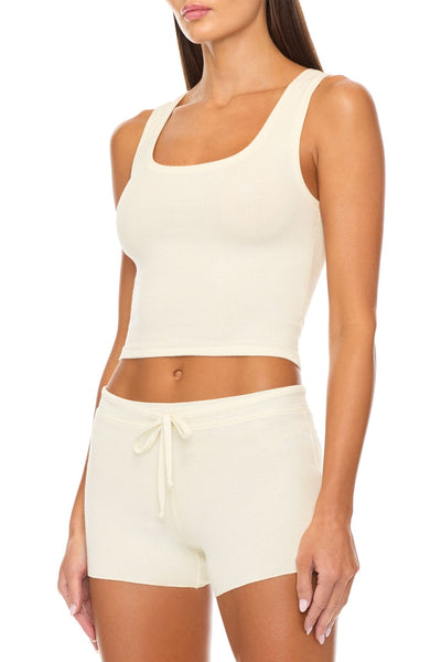 SQUARE NECK TANK CREAM TANKS ÉTERNE 