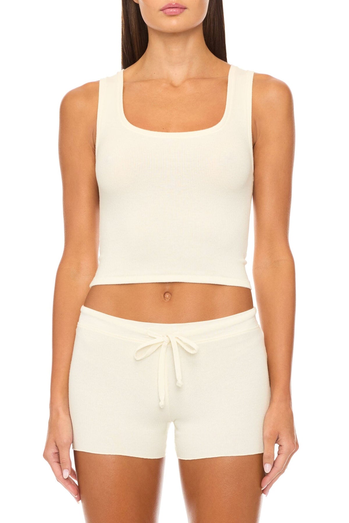 SQUARE NECK TANK CREAM TANKS ÉTERNE 