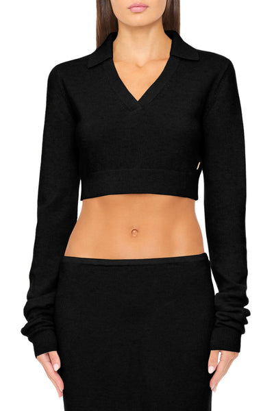 STEVIE CASHMERE SWEATER BLACK SWEATERS ÉTERNE 