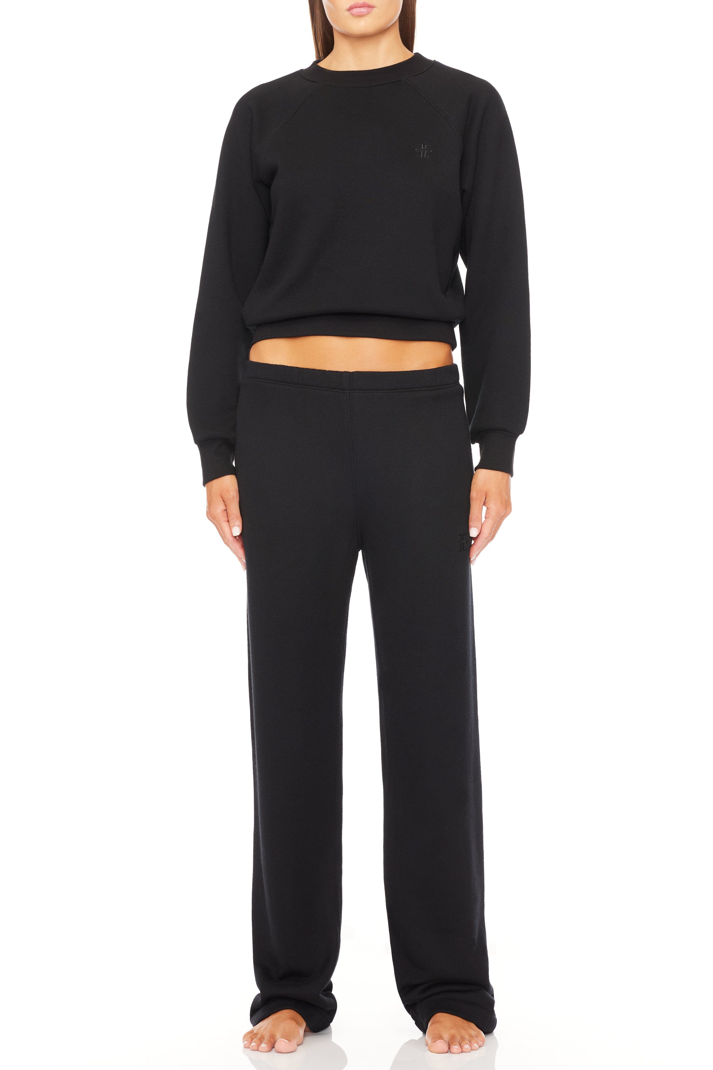 Straight Leg Sweatpant Black SWEATS ÉTERNE 