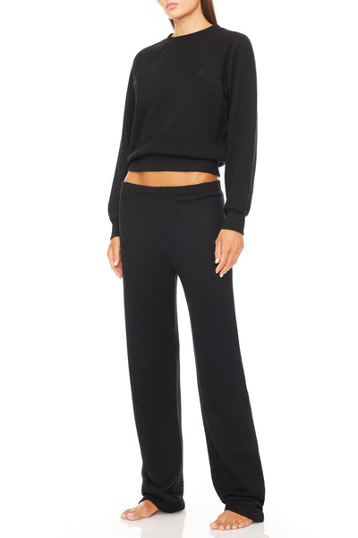 Straight Leg Sweatpant Black SWEATS ÉTERNE 