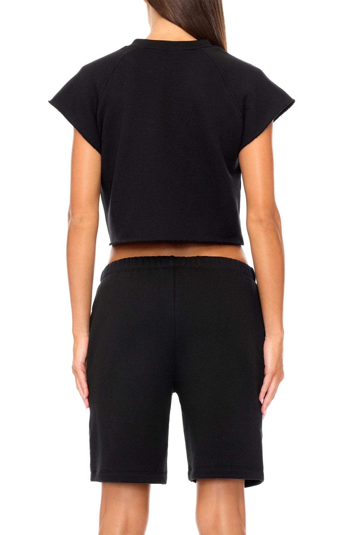 TERRY BOYFRIEND SHORT BLACK BOTTOMS ÉTERNE 