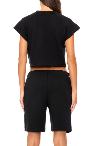 TERRY BOYFRIEND SHORT BLACK BOTTOMS ÉTERNE 