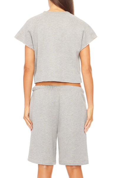 TERRY BOYFRIEND SHORT HEATHER GREY BOTTOMS ÉTERNE 