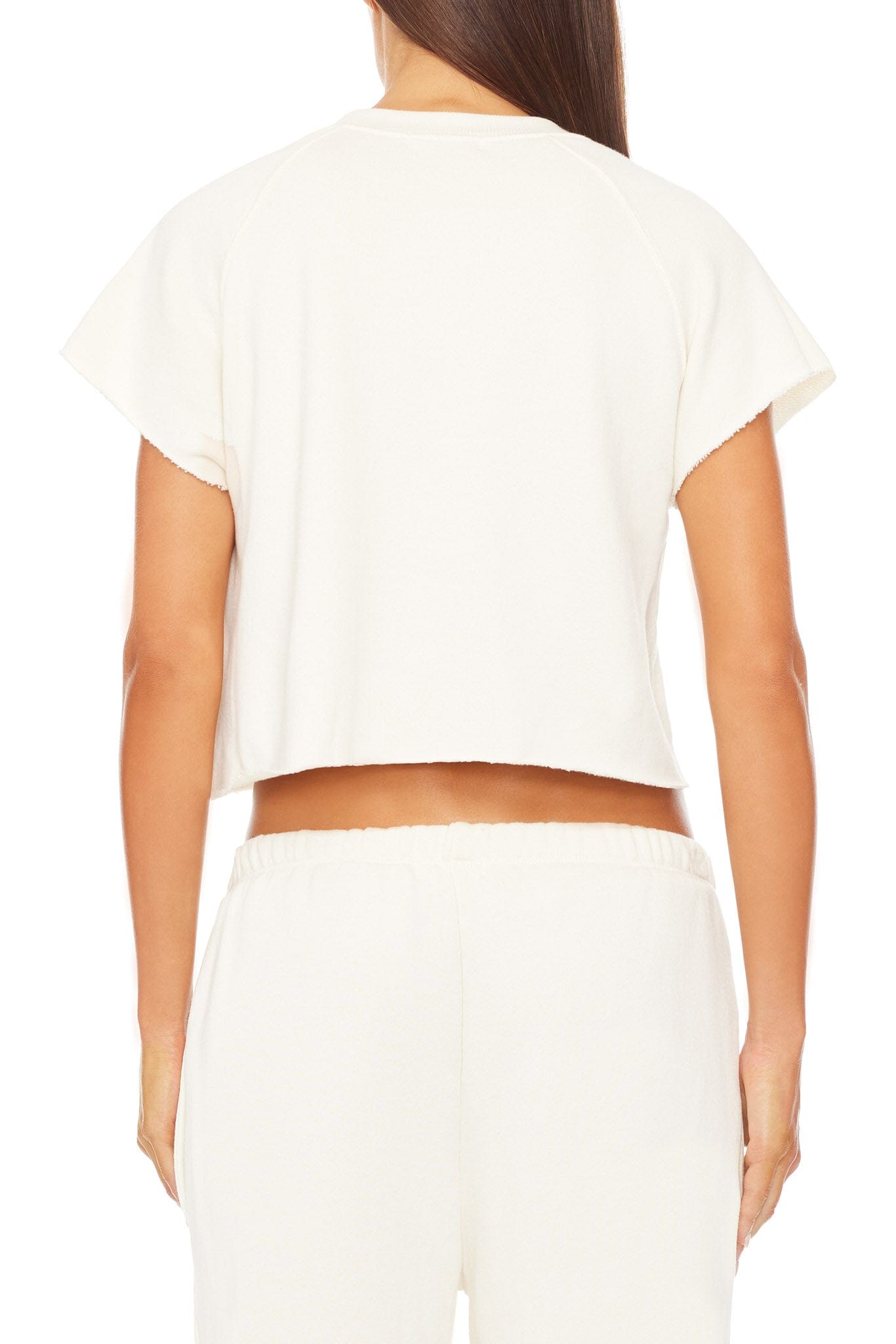 TERRY RAGLAN CUTOFF TOP CREAM TOPS ÉTERNE 