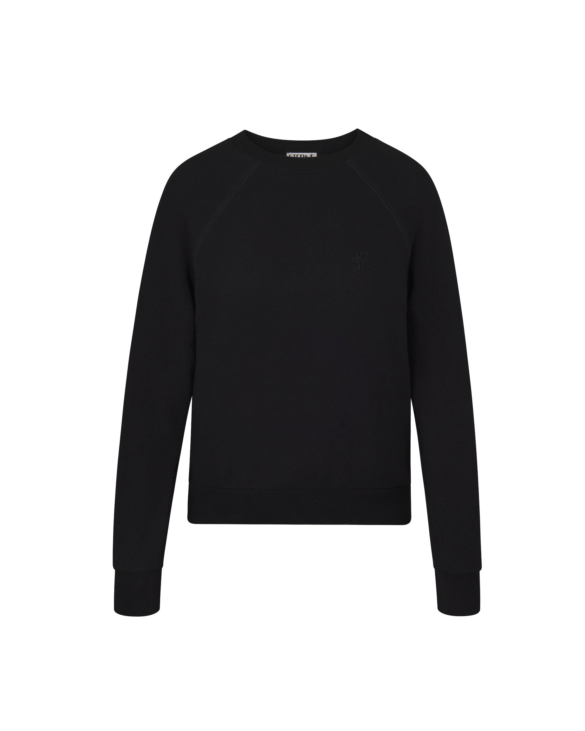 Shrunken Raglan Sweatshirt Black | ÉTERNE