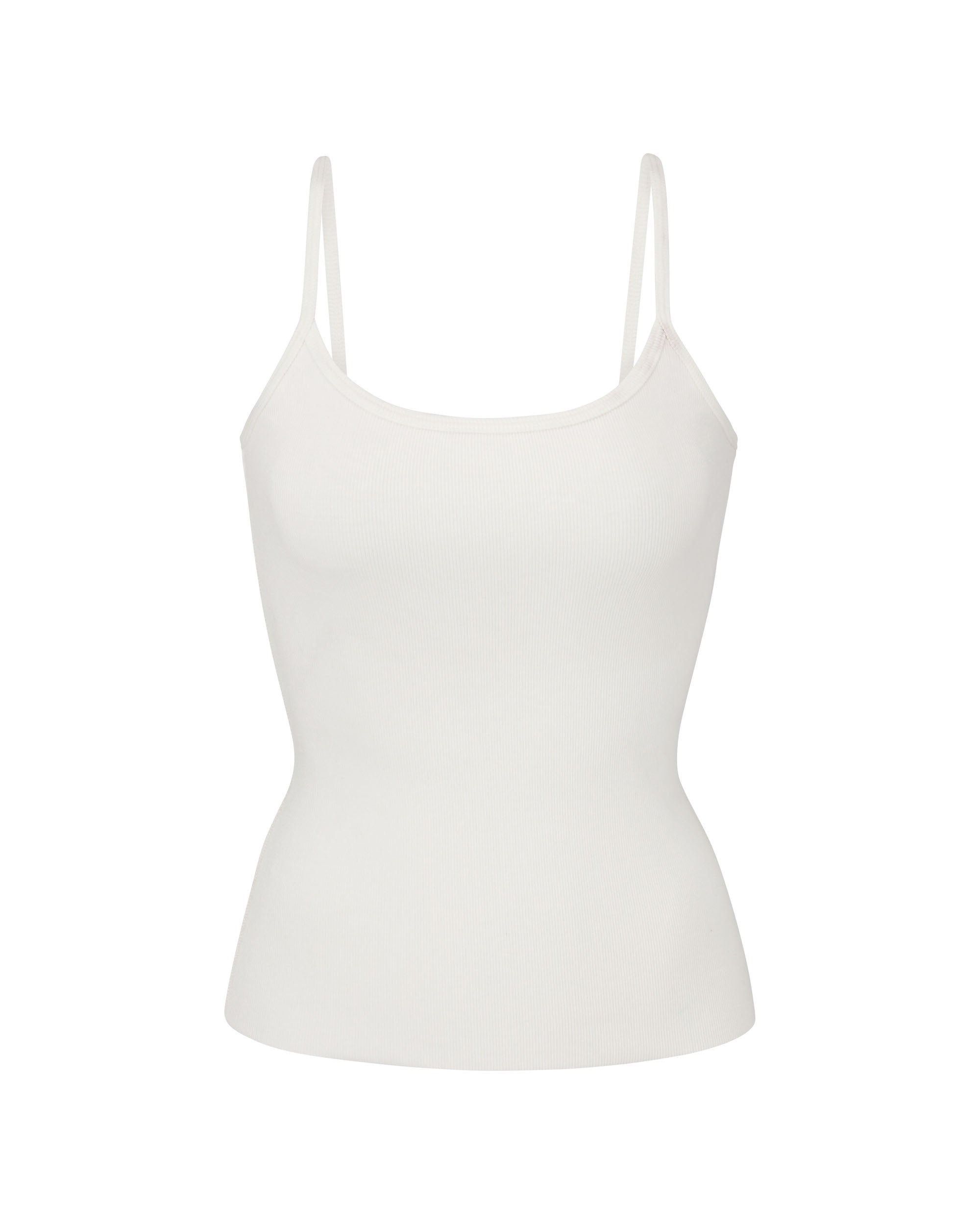 Thin Strap Fitted Tank Cream | ÉTERNE